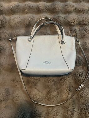 Coach Blue Leather Tote with Removable Strap